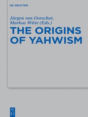 cover image of The Origins of Yahwism